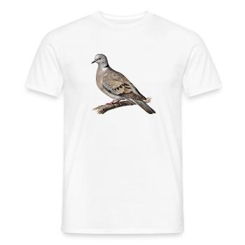 Turtledove naturalist illustration - Men's T-Shirt - white - Front - AI Model Male 178 dark (178cm)