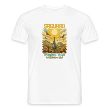 Saguaro Nationalpark Desert Sonnenaufgang - Männer T-Shirt - Weiß - Vorne - AI Model Male 178 dark (178cm)