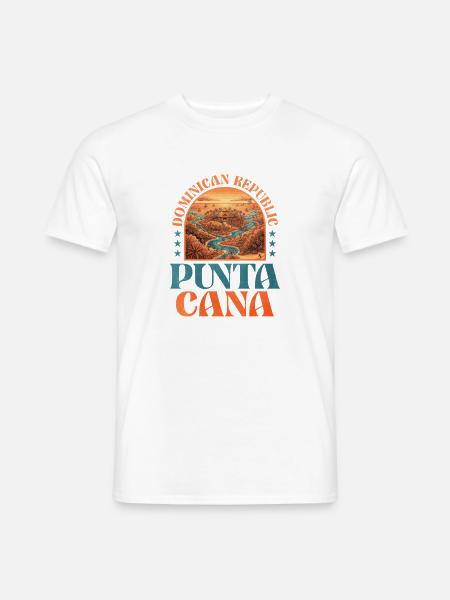 Punta Cana Tropeninsel Design - Männer T-Shirt - Weiß