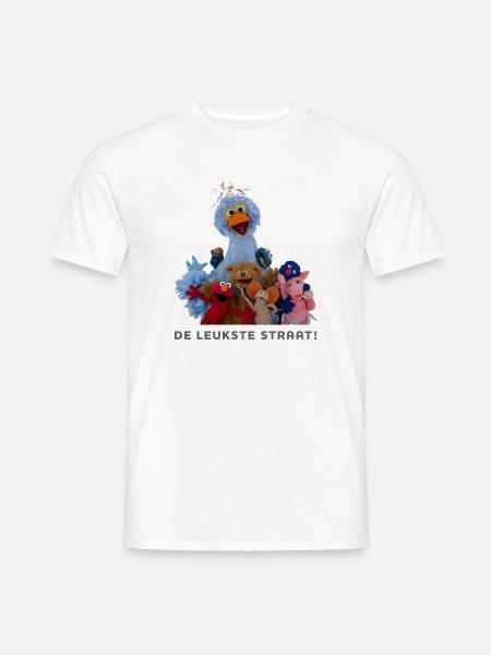 Sesamstraat - De Leukste Straart! - Heren T-shirt - wit