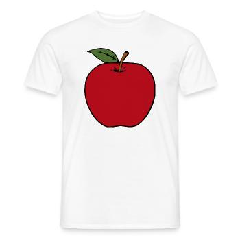 Cadeau minimaliste Apple - T-shirt homme - blanc - Devant - AI Model Male 178 dark (178cm)