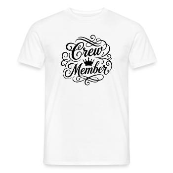 Crew Mitglied Krone - Männer T-Shirt - Weiß - Vorne - AI Model Male 178 dark (178cm)