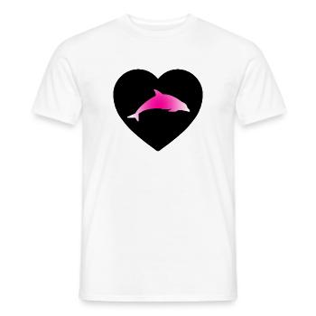 Dauphin - T-shirt homme - blanc - Devant - AI Model Male 178 dark (178cm)