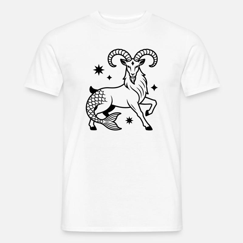 Steinbock - Männer T-Shirt - Weiß