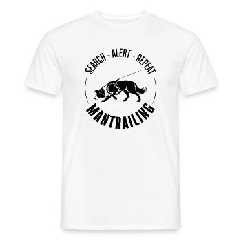 Border Collie Mantrailing Hundesport Suchhunde - Männer T-Shirt - Weiß - Vorne - AI Model Male 178 dark (178cm)
