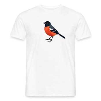 Bullfinch Bird - Men's T-Shirt - white - Front - AI Model Male 178 dark (178cm)