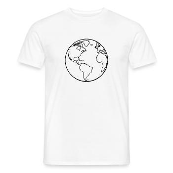 Erdumriss - Männer T-Shirt - Weiß - Vorne - AI Model Male 178 dark (178cm)