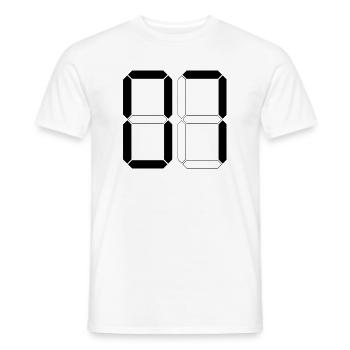NUMÉRO 07 Cadeau d’anniversaire numérique de Zéro Sept - T-shirt homme - blanc - Devant - AI Model Male 178 dark (178cm)