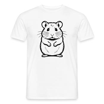 hamster - T-shirt homme - blanc - Devant - AI Model Male 178 dark (178cm)