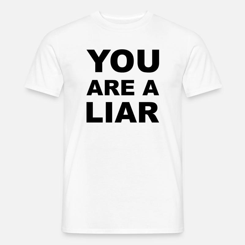 Lügner Lugner - Männer T-Shirt - Weiß