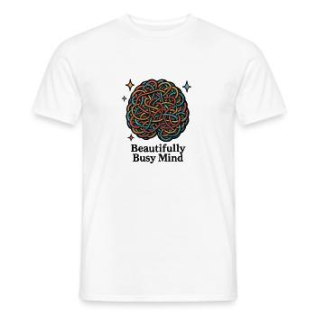 Bunte Gedankenknäuel - Männer T-Shirt - Weiß - Vorne - AI Model Male 178 dark (178cm)