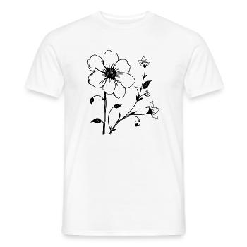 Flower Vine Flower Blossom Gift Mother Mother's Day - Men's T-Shirt - white - Front - AI Model Male 178 dark (178cm)