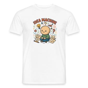 Machine à idées : Jeu créatif du cerveau - T-shirt homme - blanc - Devant - AI Model Male 178 dark (178cm)