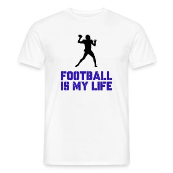 Football is my Life - Men's T-Shirt - white - Front - AI Model Male 178 dark (178cm)