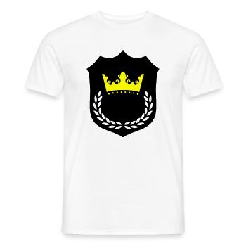 Kronenpracht Gelb Schwarz - Männer T-Shirt - Weiß - Vorne - AI Model Male 178 dark (178cm)