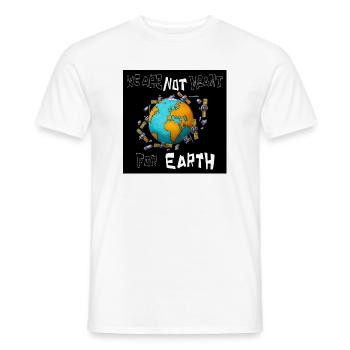 Nicht für die Erde bestimmt - Männer T-Shirt - Weiß - Vorne - AI Model Male 178 dark (178cm)