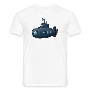 Blaues Cartoon-Uboot Abenteuer - Männer T-Shirt - Weiß - Vorne - AI Model Male 178 dark (178cm)
