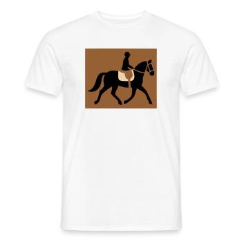 Equestrian Horse Rider Hobby - Men's T-Shirt - white - Front - AI Model Male 178 dark (178cm)