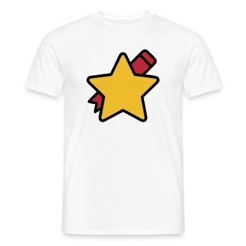 Star Pen School Teacher - Men's T-Shirt - white - Front - AI Model Male 178 dark (178cm)