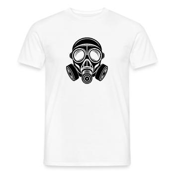 Gas mask - Men's T-Shirt - white - Front - AI Model Male 178 dark (178cm)