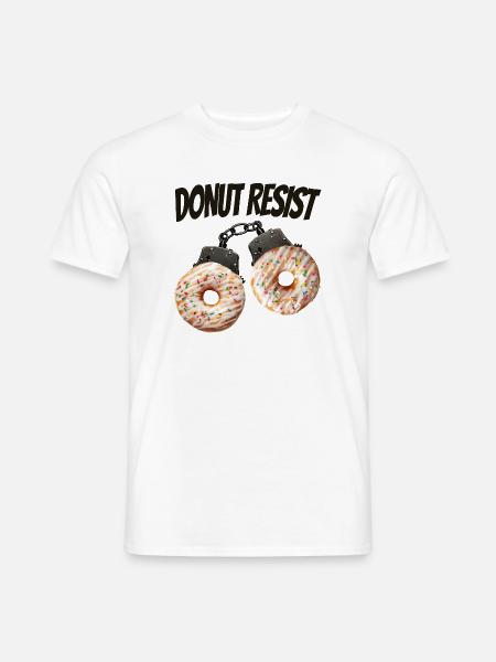 Donut Resist lustiges Donut-Shirt - Männer T-Shirt - Weiß
