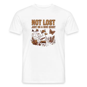 ADHS Ente - Just on a Side Quest - Männer T-Shirt - Weiß - Vorne - AI Model Male 178 dark (178cm)