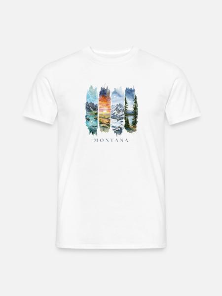 Montana Urlaub Travel – Big Sky Country - Männer T-Shirt - Weiß