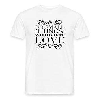Petite Chose : Citation d’Amour Formidable - T-shirt homme - blanc - Devant - AI Model Male 178 dark (178cm)
