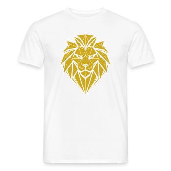 Lion Style – Stärke & Stolz Löwe - Männer T-Shirt - Weiß - Vorne - AI Model Male 178 dark (178cm)