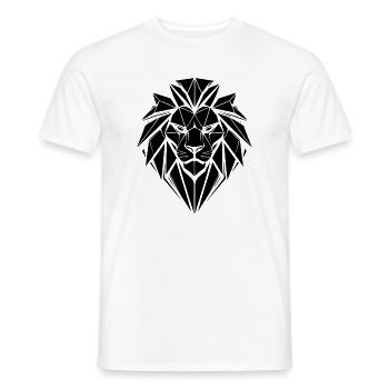 Lion Style – Strength & Pride - Leo - Men's T-Shirt - white - Front - AI Model Male 178 dark (178cm)