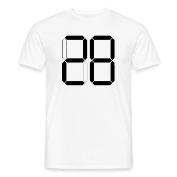 NUMMER 28 Achtundzwanzig Geschenk Digital - Männer T-Shirt - Weiß - Vorne - AI Model Male 178 dark (178cm)