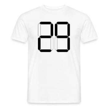 NUMMER 29 Neunundzwanzig Geschenk Digital - Männer T-Shirt - Weiß - Vorne - AI Model Male 178 dark (178cm)