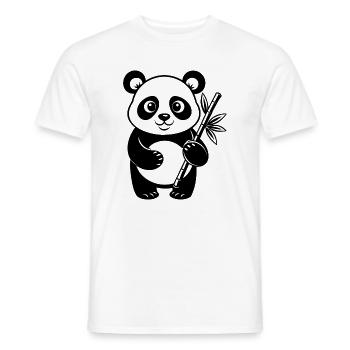 Panda mit Bambus - Männer T-Shirt - Weiß - Vorne - AI Model Male 178 dark (178cm)