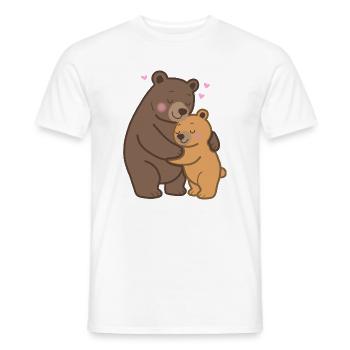 Mamabär & Babybär  - Männer T-Shirt - Weiß - Vorne - AI Model Male 178 dark (178cm)