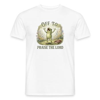 To praise the Lord Christ the Frog - Men's T-Shirt - white - Front - AI Model Male 178 dark (178cm)