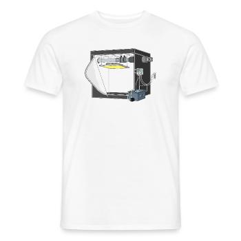 Cannabis Grow Tent, Cannabis Grow Box, grow tent - Men's T-Shirt - white - Front - AI Model Male 178 dark (178cm)