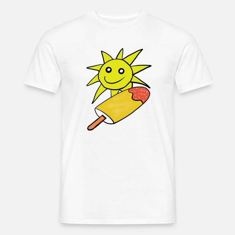 Sommer Sonne Eis Eiskrem Sommerzeit - Men's T-Shirt - white