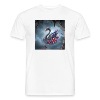 Himmlischer Blumenschwan - Männer T-Shirt - Weiß - Vorne - AI Model Male 178 dark (178cm)