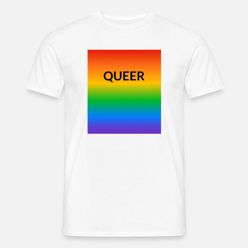 Queer Pride Gradient - Männer T-Shirt - Weiß