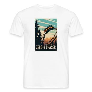 Chasseur en apesanteur | Sensation des montagnes russes - T-shirt homme - blanc - Devant - AI Model Male 178 dark (178cm)