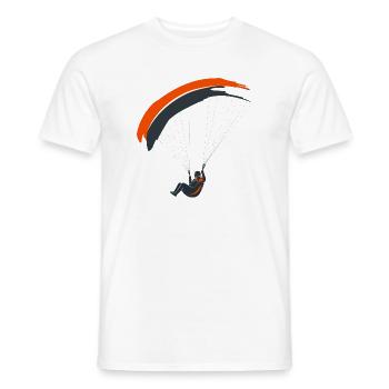 Parapente Silhouette Aventure Liberté - T-shirt homme - blanc - Devant - AI Model Male 178 dark (178cm)