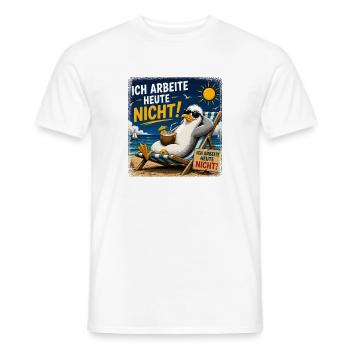  Ich Arbeite Heute Nicht Lustiger Urlaub Spruch - Männer T-Shirt - Weiß - Vorne - AI Model Male 178 dark (178cm)