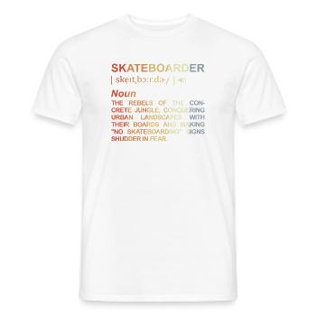 Skateboarder Meaning - Men's T-Shirt - white - Front - AI Model Male 178 dark (178cm)