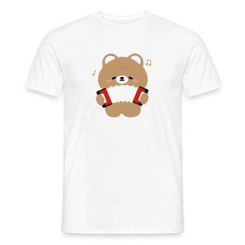 Bear Accordion - Men's T-Shirt - white - Front - AI Model Male 178 dark (178cm)