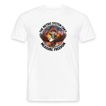 The metric system cannot measure freedom - Men's T-Shirt - white - Front - AI Model Male 178 dark (178cm)