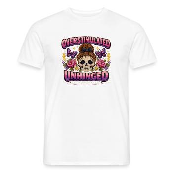Overstimulated Unhinged Patch Skelett Geschenk - Männer T-Shirt - Weiß - Vorne - AI Model Male 178 dark (178cm)