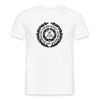 DDR Emblem Zirkel Ostalgie - Männer T-Shirt - Weiß - Vorne - AI Model Male 178 dark (178cm)