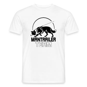 Border Collie Mantrailer Team Dog Sports Dogs - Men's T-Shirt - white - Front - AI Model Male 178 dark (178cm)
