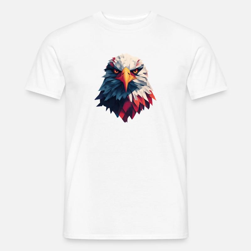 Majestätischer Adler, durchdringender Blick - Männer T-Shirt - Weiß