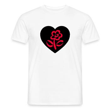 Fleur - T-shirt homme - blanc - Devant - AI Model Male 178 dark (178cm)